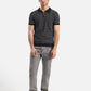 striped Quarter Zip-Up Polo Shirt