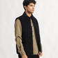 Suede sleeveless jacket