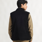 Suede sleeveless jacket