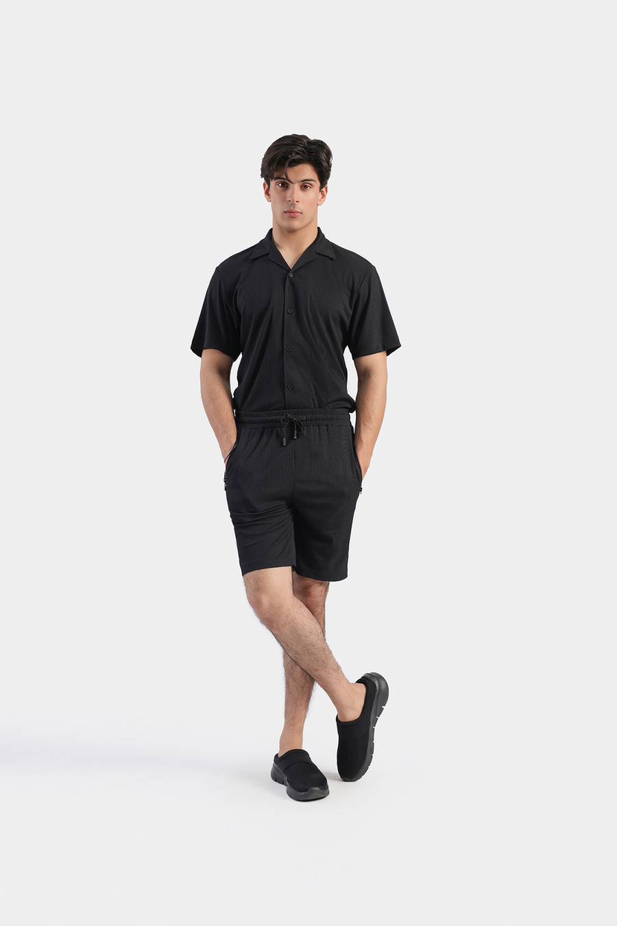 MEN COORD SET TEXTURED SHORTS