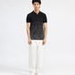 Black Pique Polo
