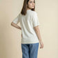 CHECKERED CREW NECK TEE