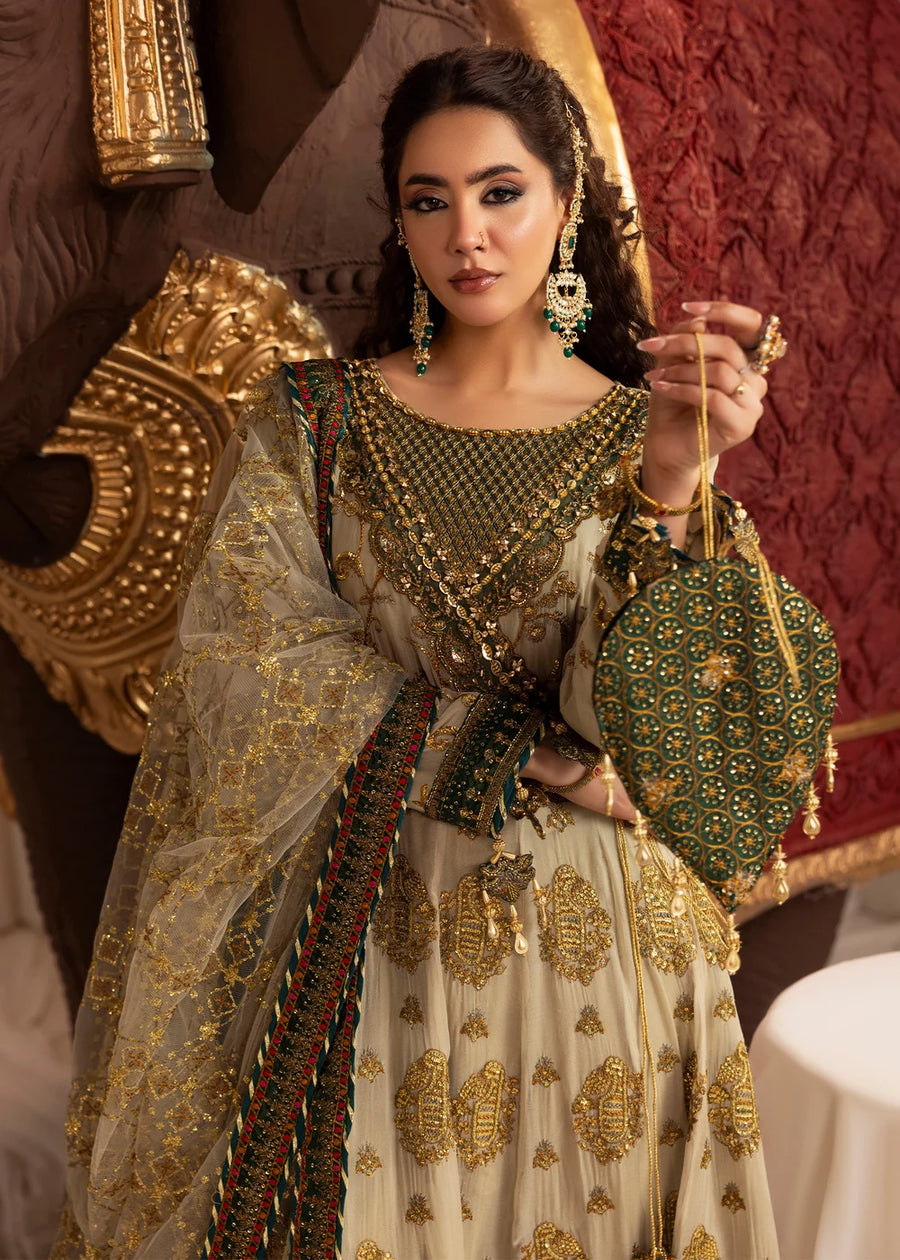 naaz-e-jahan Chiffon Pistachio 4 pc suit SJ-1047-S