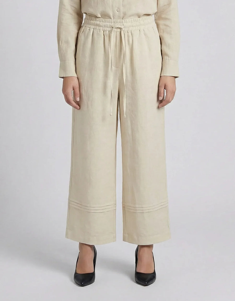 LINEN PLEATED CULOTTE