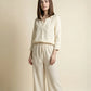LINEN INVERTED PLEAT TOP