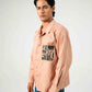 POPLIN PRINTED POCKET SHIRT