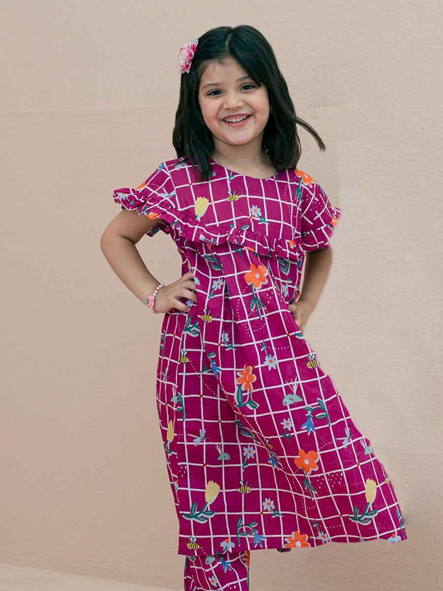 GIRLS LAWN FROCK & TROUSER