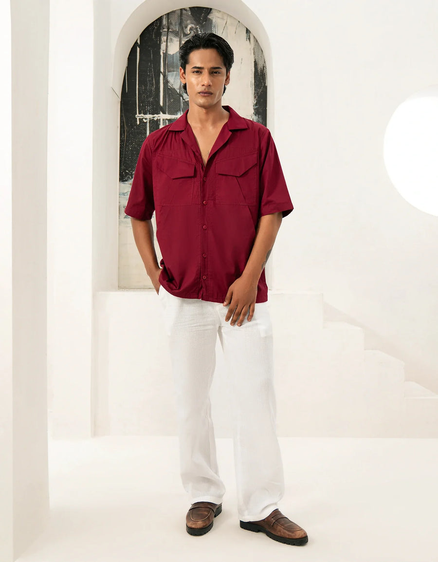 POPLIN FLAP POCKET SHIRT