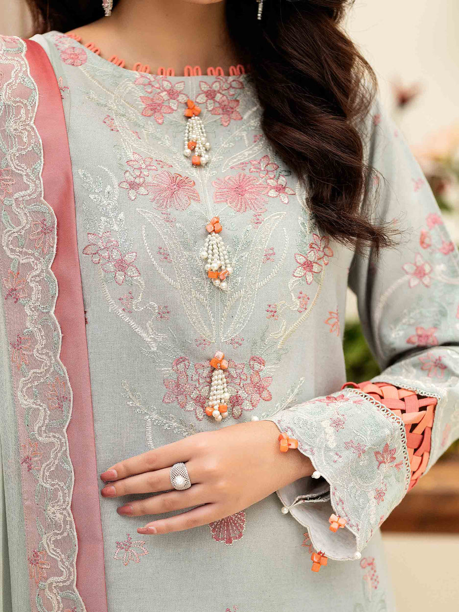 3 PIECE - EMBROIDERED KARANDI SUIT