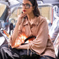 LINEN DRAWSTRING SLEEVE SHIRT