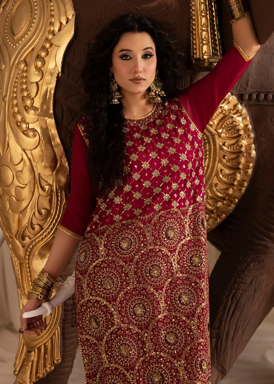 naaz-e-jahan chiffon Majenda 4 pc suit SJ-1046-S