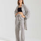 STRIPPED WIDE LEG TROUSERS