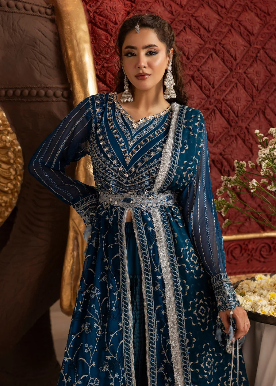 naaz-e-jahan chiffon Zink purple 4 pc suit SJ-1041-S