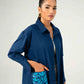 POPLIN PRINTED POCKET OVERSHIRT