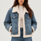 CONTRAST TRIM DENIM JACKET