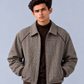HARRINGTON CHECK JACKET - Brown