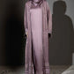 3 Piece - Lilac Silk Velvet Abaya