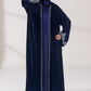 3 Piece - Navy Blue Velvet Abaya