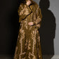 3 Piece - Olive Brown Silk Velvet Abaya