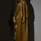 3 Piece - Olive Brown Silk Velvet Abaya