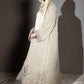 3 Piece - Sandshell Silk Velvet Abaya