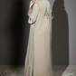 3 Piece - Sandshell Silk Velvet Abaya