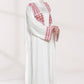3 Piece - White Velvet Abaya