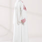 3 Piece - White Velvet Abaya