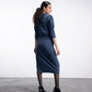 Classy Blue Front Open Dress