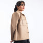 Beige Short Length Coat