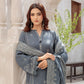 03 Piece Unstitched Pashmina Printed