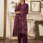 03 Piece Stitched Textured Pearl Printed Marina