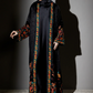 3 Piece - Black Silk Velvet Abaya