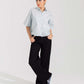 CROPPED PATCH POCKET SHIRT