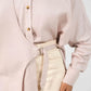 WAFFLE OVERLAPPED BUCKLE SHIRT