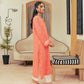 2PC - Embroidered Self Textured Suit