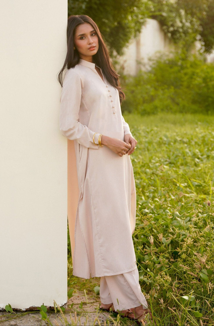 Kalidaar Co-Ord - Cream White