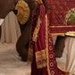 naaz-e-jahan Tussel Silk Mehroon 4Pc suit SJ-1074-S