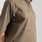 CROPPED PATCH POCKET SHIRT