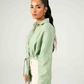WAFFLE OVERLAPPED BUCKLE SHIRT