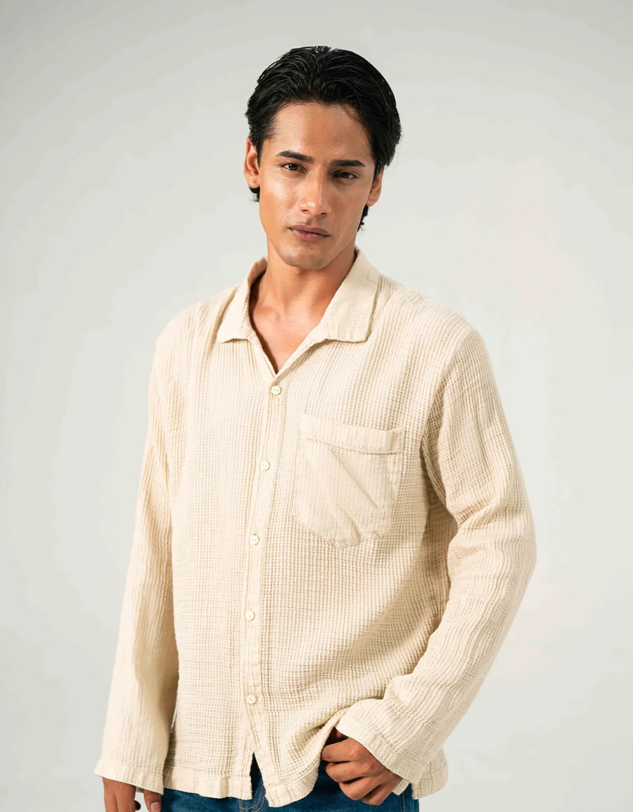 TEXTURED SHIRT WITH POCKET