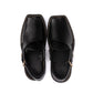 Grain Black Leather Peshawari Sandal - PMC31