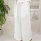 WAFFLE TEXTURED WIDE LEG TROUSER
