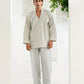 LINEN V-NECK SHIRT