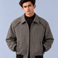 HARRINGTON CHECK JACKET - Grey