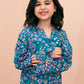 GIRLS TEAL BLUE SHIRT & TROUSER