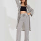 STRIPPED LONG BUTTONED SHIRT