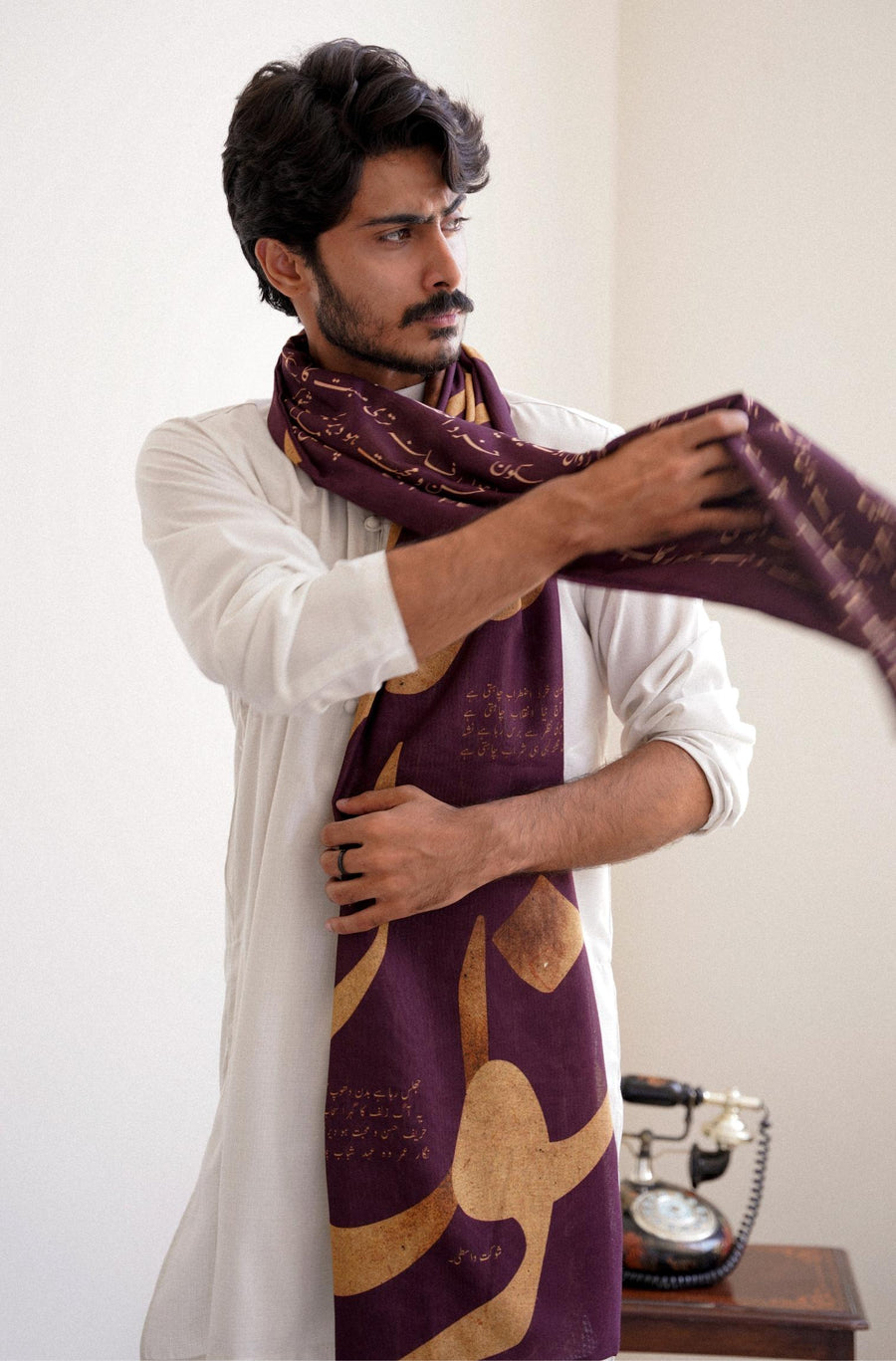 Junoon Stole - Rosewood