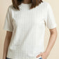 CHECKERED CREW NECK TEE