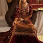 naaz-e-jahan Tussel Silk Mehroon 4Pc suit SJ-1074-S